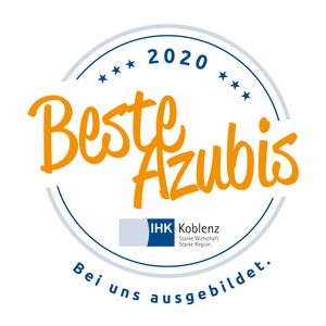 Auszeichnung der IHK Koblenz "Beste Azubis 2020"